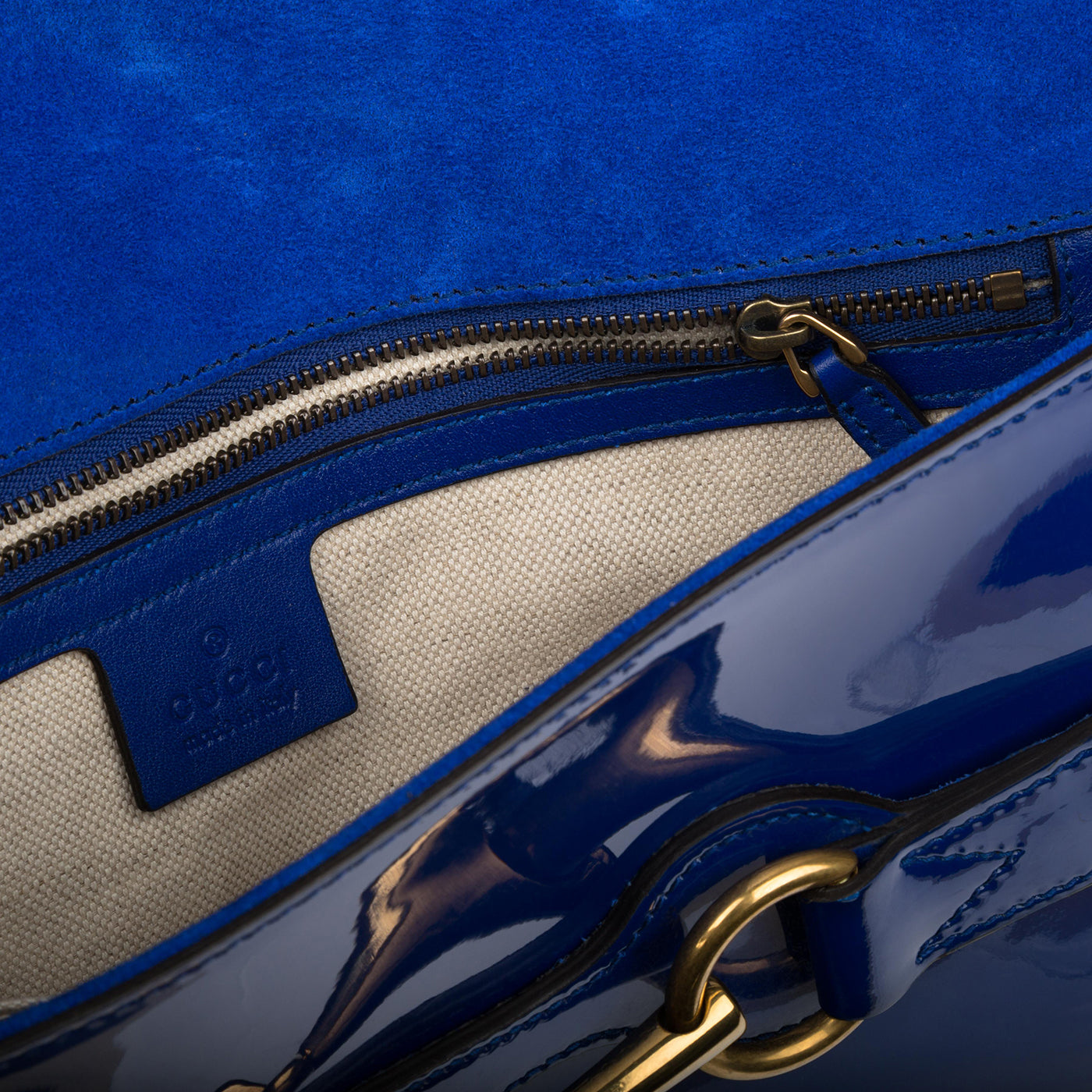 Gucci Patent Horsebit Clutch