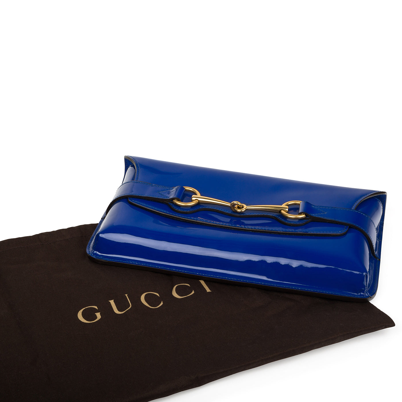 Gucci Patent Horsebit Clutch