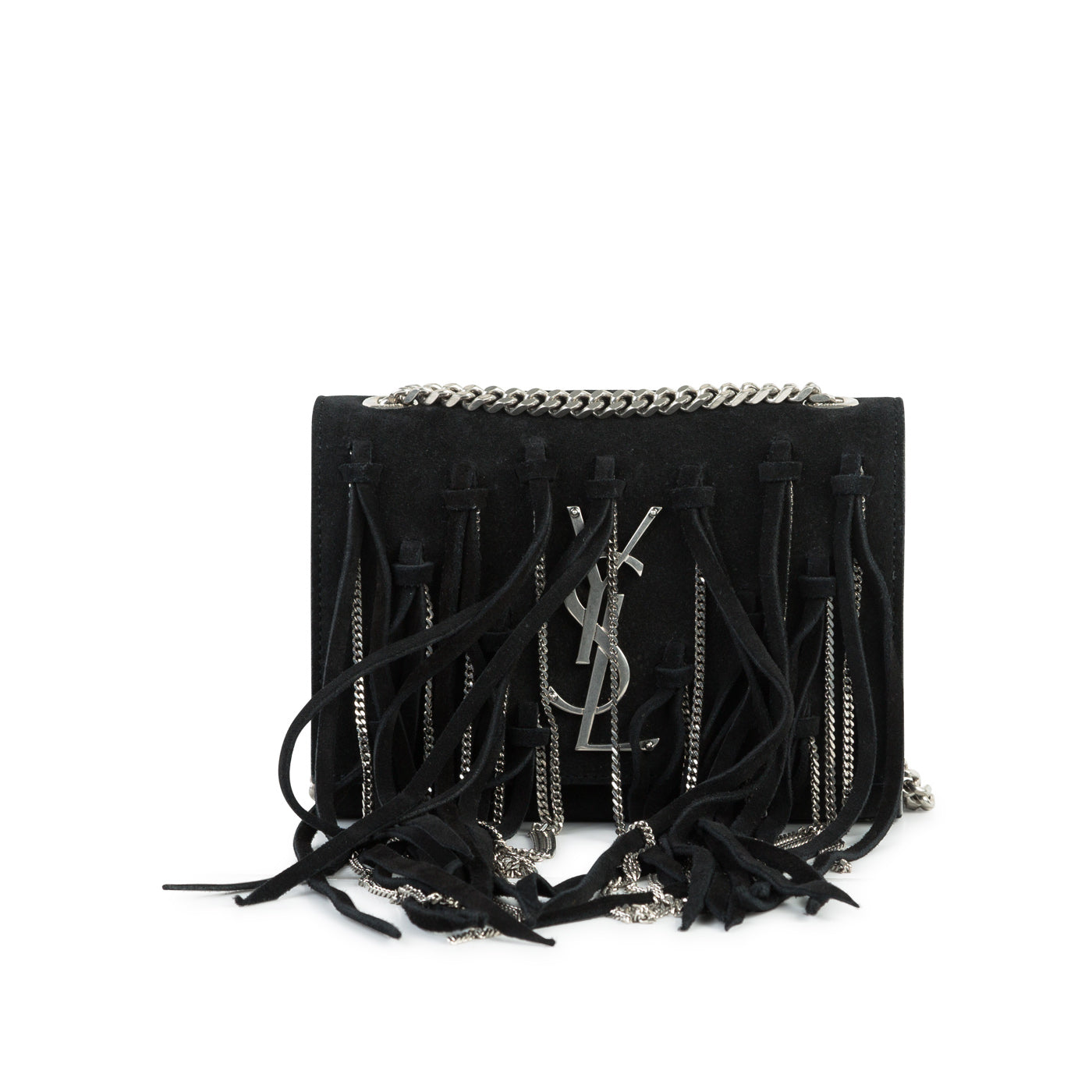Saint Laurent Suede Fringe Bag