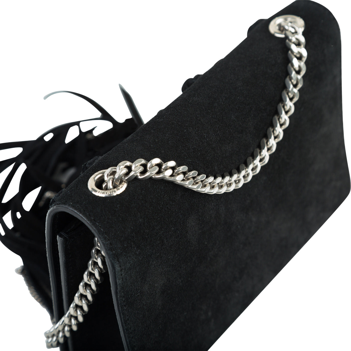 Saint Laurent Suede Fringe Bag