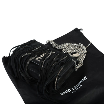 Saint Laurent Suede Fringe Bag
