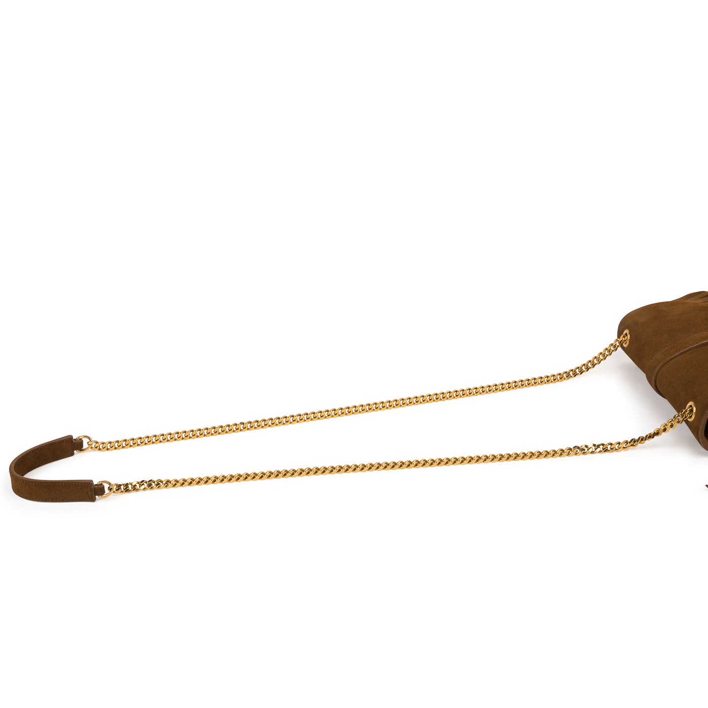 Saint Laurent Suede Fringe Tassel Bag