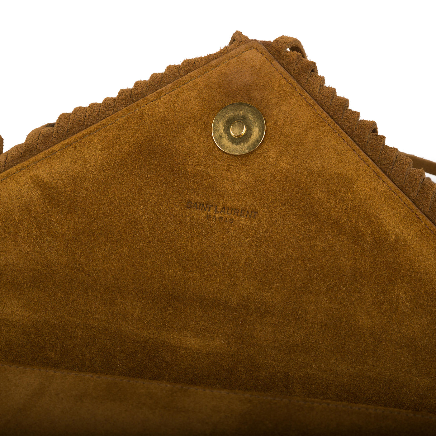 Saint Laurent Suede Fringe Tassel Bag