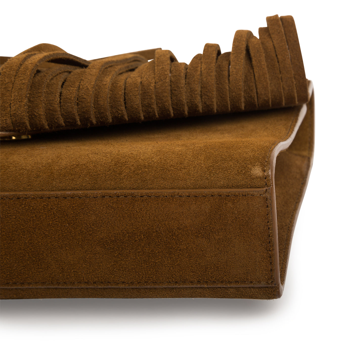 Saint Laurent Suede Fringe Tassel Bag