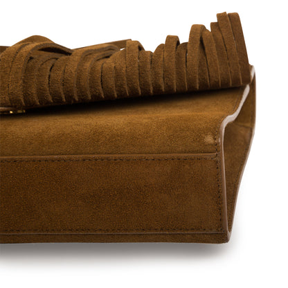 Saint Laurent Suede Fringe Tassel Bag