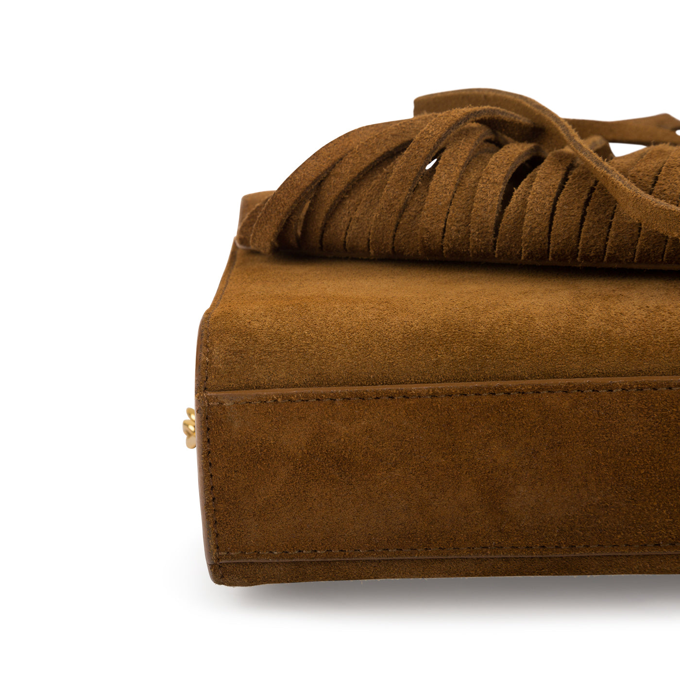 Saint Laurent Suede Fringe Tassel Bag