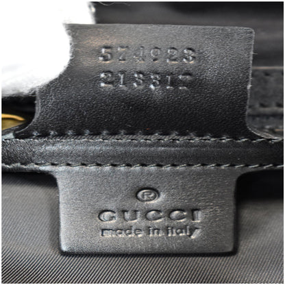 GUCCI Medium GG Monogram Velvet Classic Backpack Dark Blue 574923
