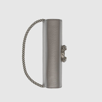 Gucci Dionysus Leather Super Mini Bag Grey