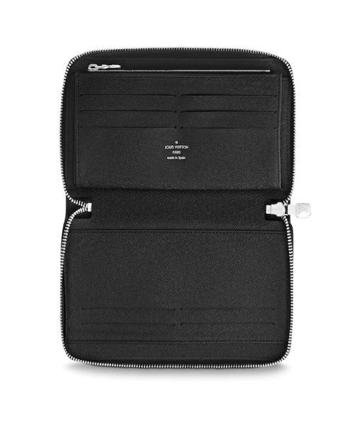 Louis Vuitton Zippy Organizer Taiga Leather Black
