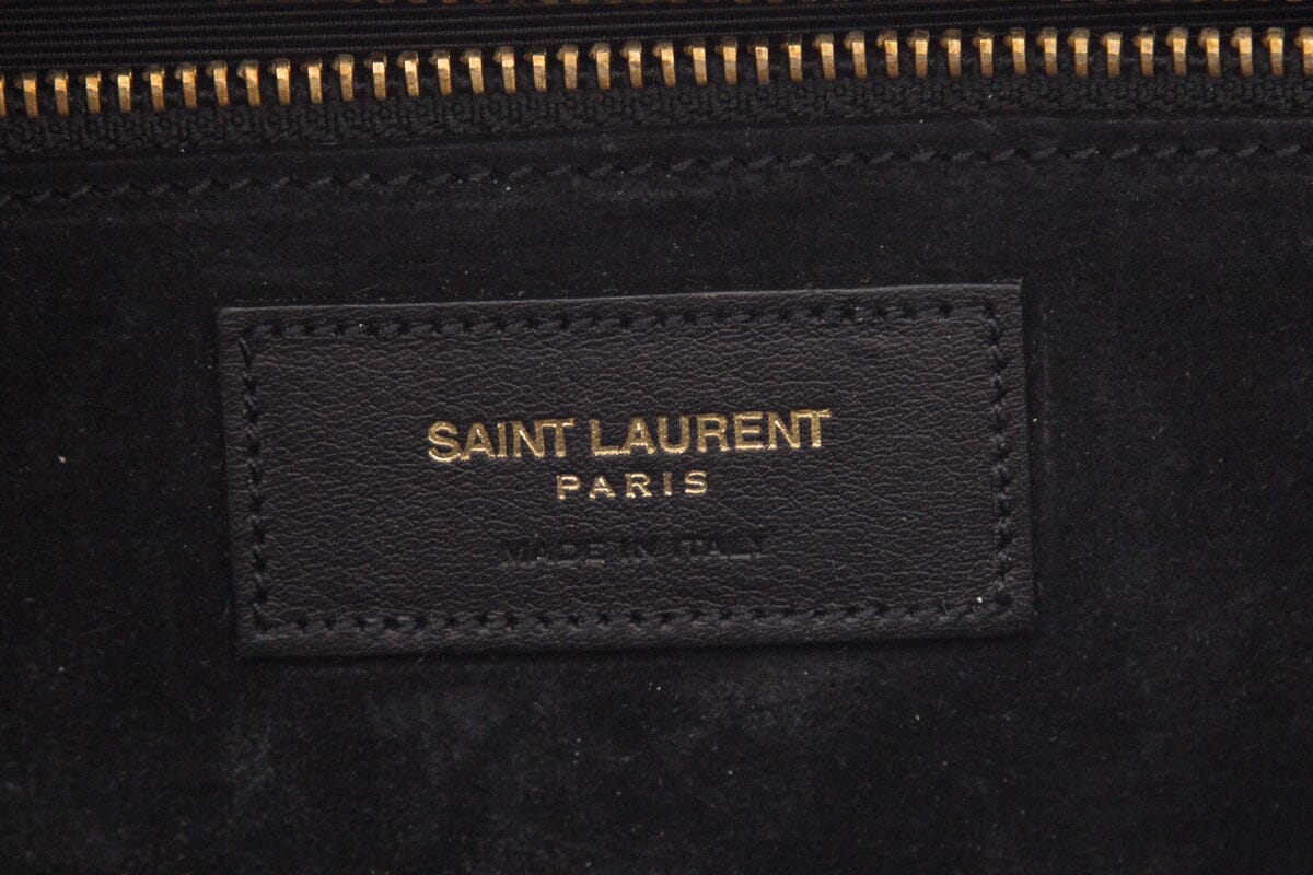YSL Cabas Rive Gauche Leather Handbag