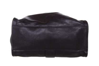 Gucci Black Leather D-Ring Tote