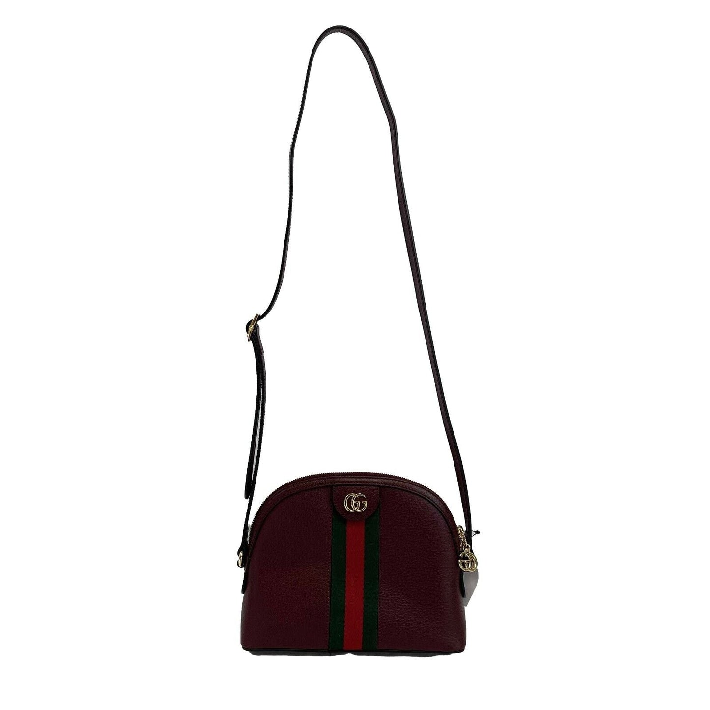 GUCCI - NEW Ophidia Small Shoulder Burgundy GG Leather Crossbody