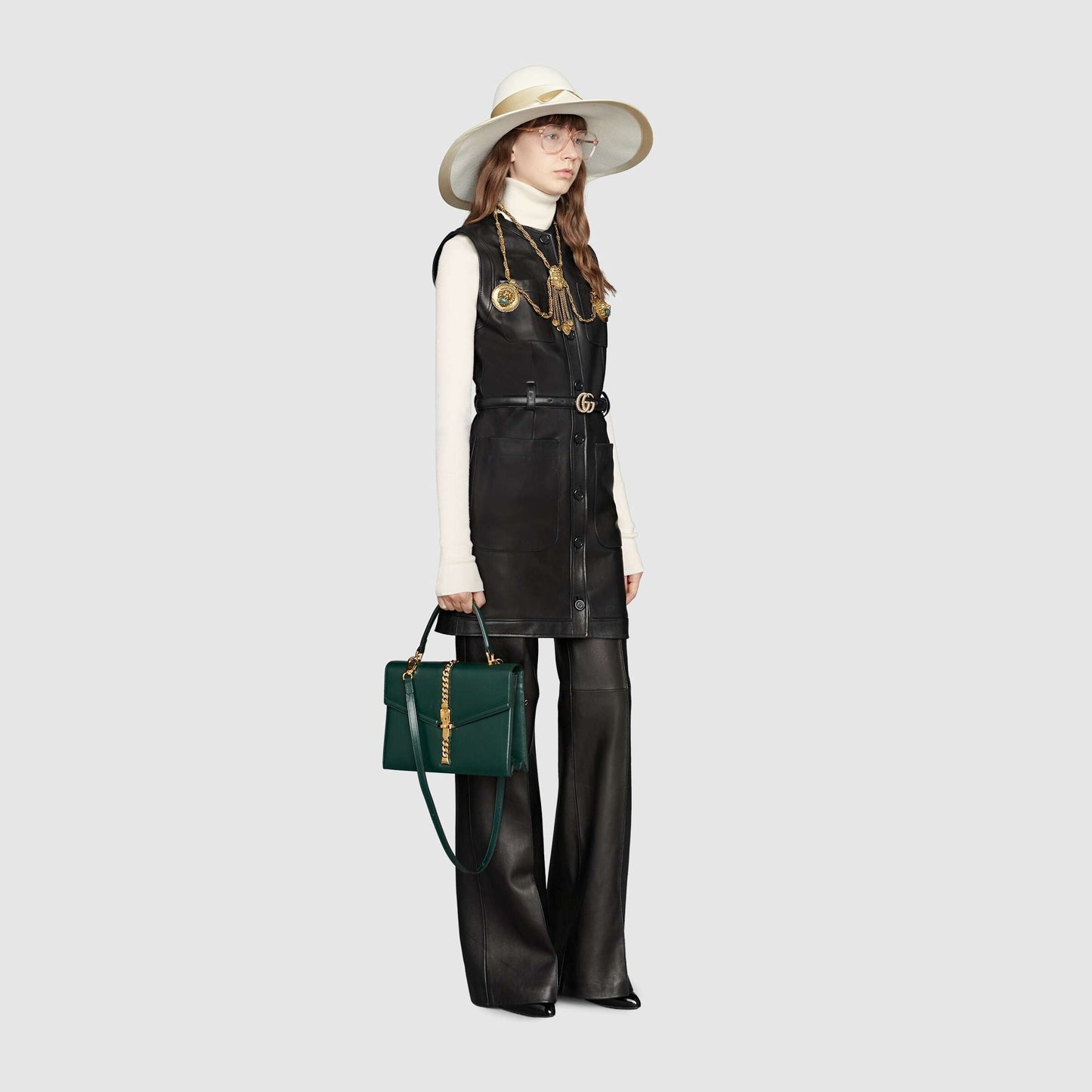 Gucci Sylvie 1969 Small Top Handle Bag Green