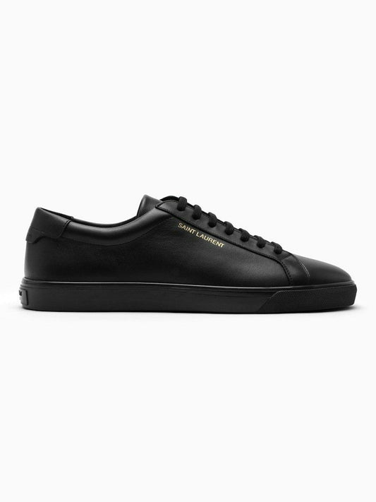 ANDY LOW-TOP SNEAKERS IN BLACK LEATHER