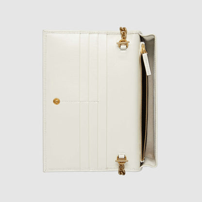 Gucci 1955 Horsebit Wallet With Chain GG Supreme Brown