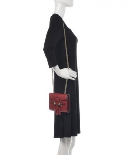 Gucci Emily Mini Micro Guccissima Bag Red
