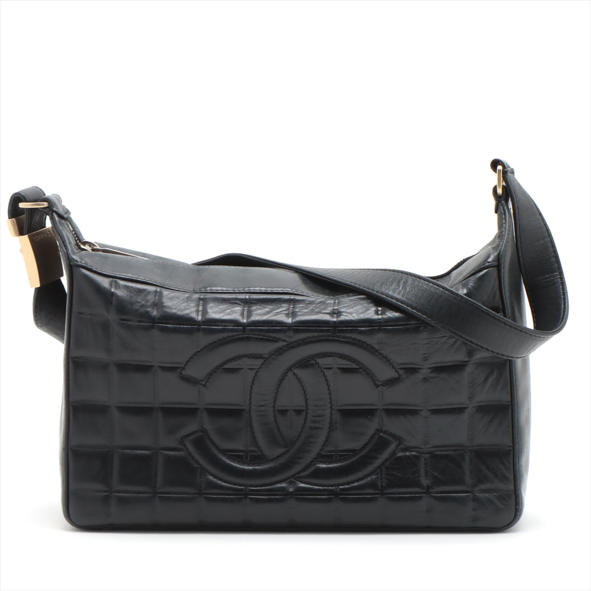 Chanel Chocolate Bar in Shoulder Bag Black G  8th