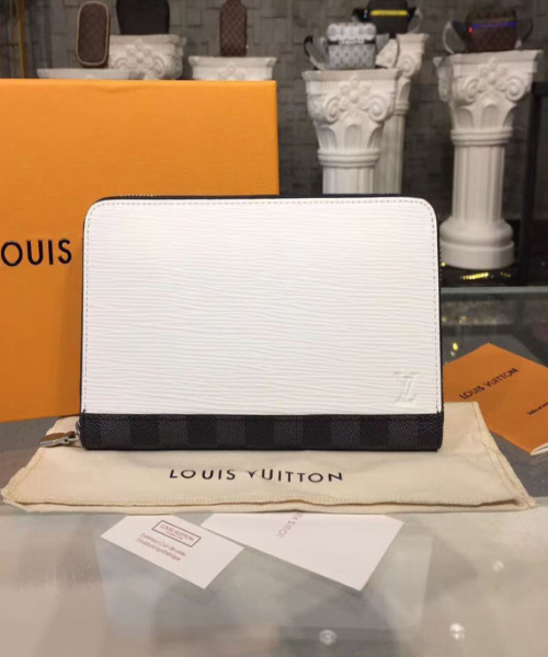 Louis Vuitton Zippy Organizer Epi Leather White