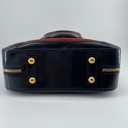 Louis Vuitton Havane brown suede stamped trunk PM Boston speedy