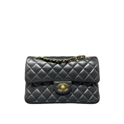 CHANEL Chanel Classic Double Flap Bag Quilted Lambskin Small - Black