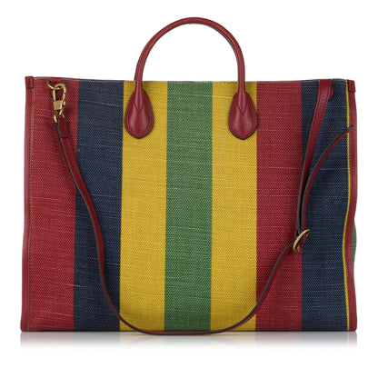 Gucci Baiadera Shopper Stripe Canvas