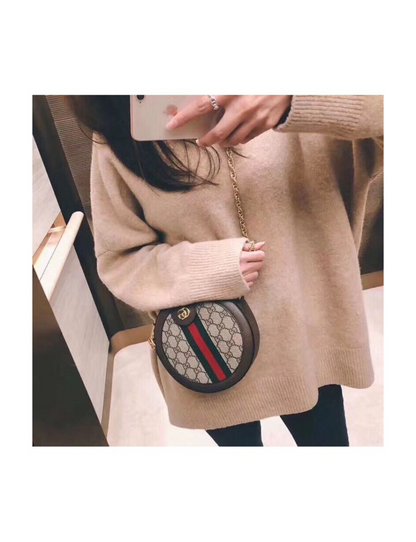 Gucci Ophidia Series GG Round Mini Shoulder Bag