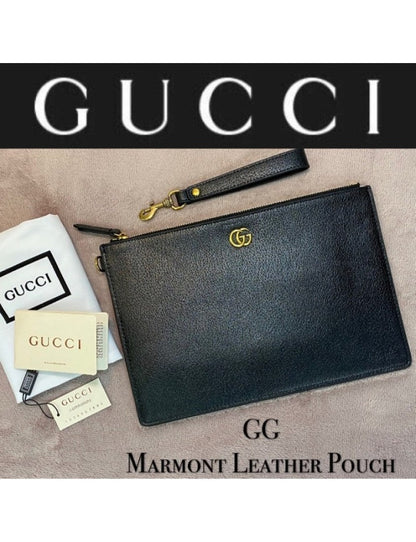 Gucci GG Marmont Collection Leather Clutch Bag