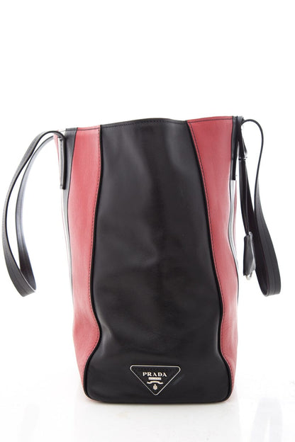 Prada Multi Striped Leather Tote