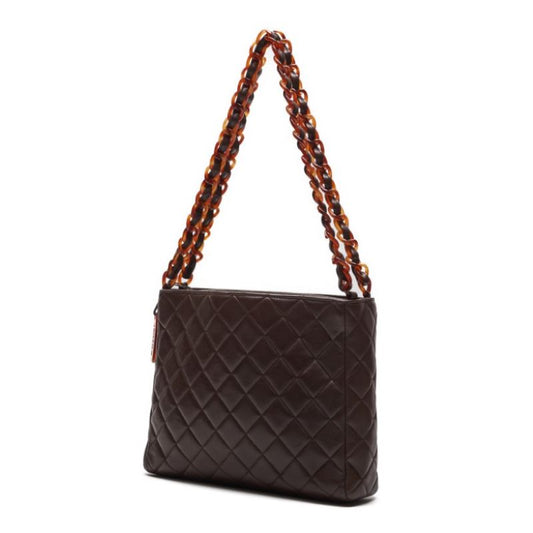 CHANEL CHANEL Matrasse Loveel Double Chain Shoulder  Logo Charm  Brown Shoulder Bag Mini Shoulder Bag  Bag Hybrid ? Ship? Ladies  Online