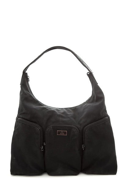 Gucci Vintage Black Triple Pouch Handbag