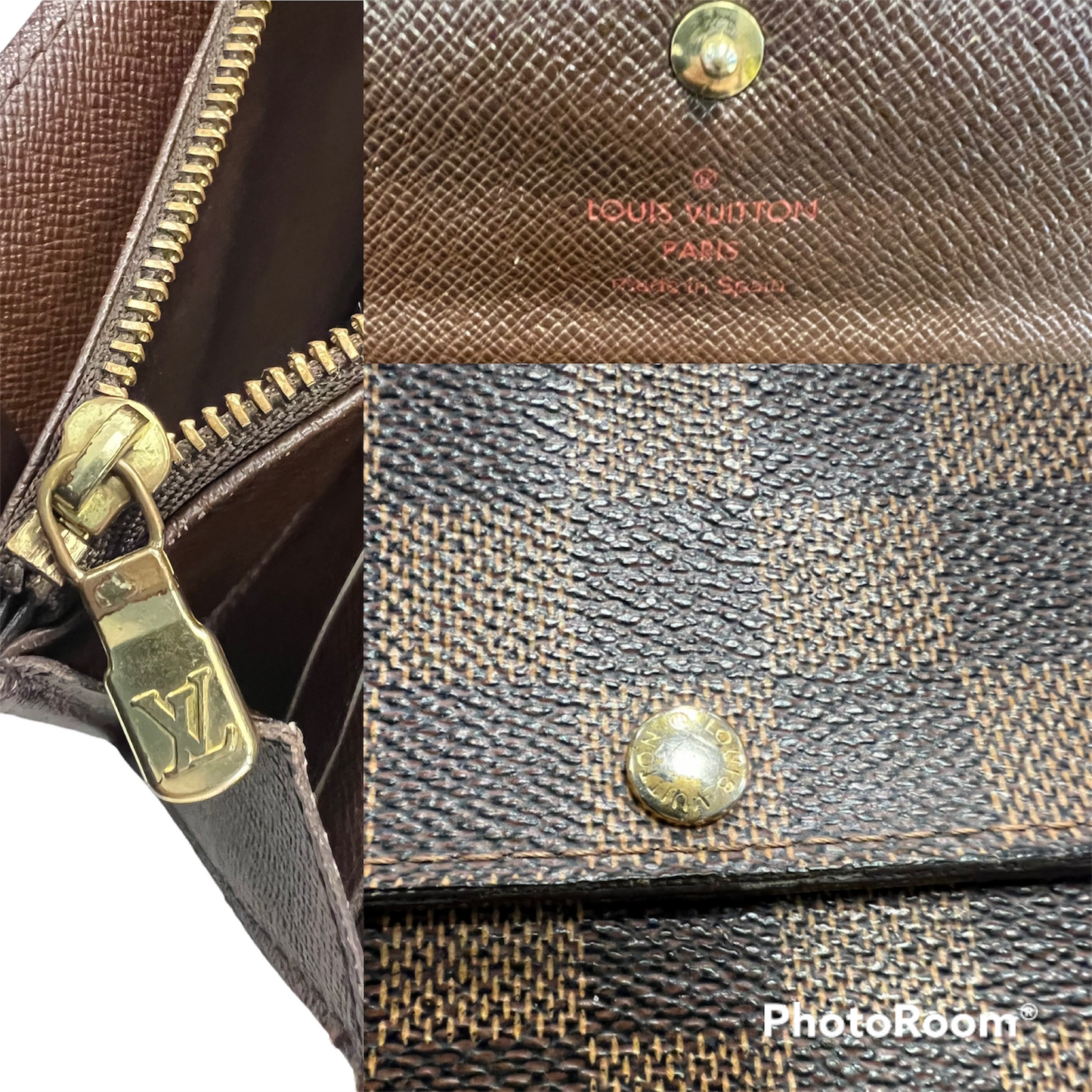 Damier Ebene Sarah Wallet Designer By Louis Vuitton  Size: Medium