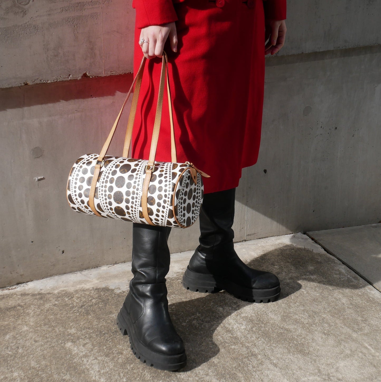 LOUIS VUITTON★ x Kusama 2012 PAPILLON 30 PUMPKIN DOT M40687 72343