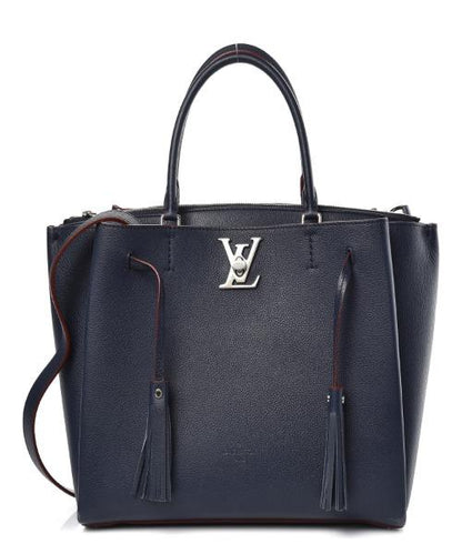 Louis Vuitton Lockmeto Handbag Luxury Leather Marine Rouge