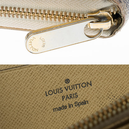 LOUIS VUITTON Customized "Marilyn Monroe" Zippy wallet in damier azur canvas