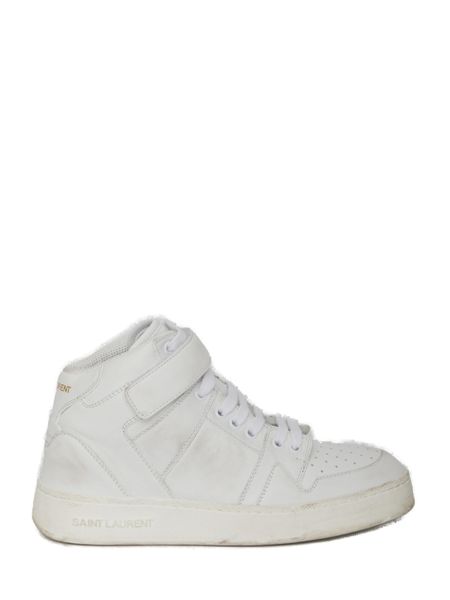 Saint Laurent logo-lettering Leather Sneakers