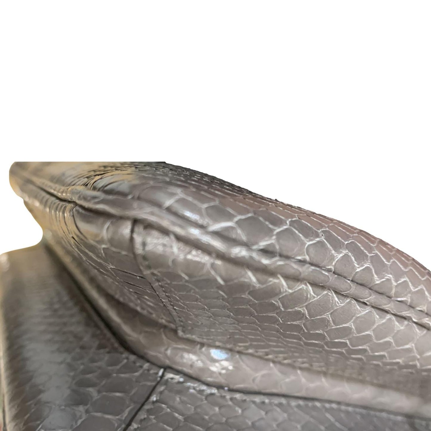 GUCCI Rajah Medium Leather Chain Shoulder Bag Grey 537241