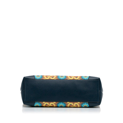 Blue Gucci Medium GG Supreme Kaleidoscope 100 Ophidia Tote