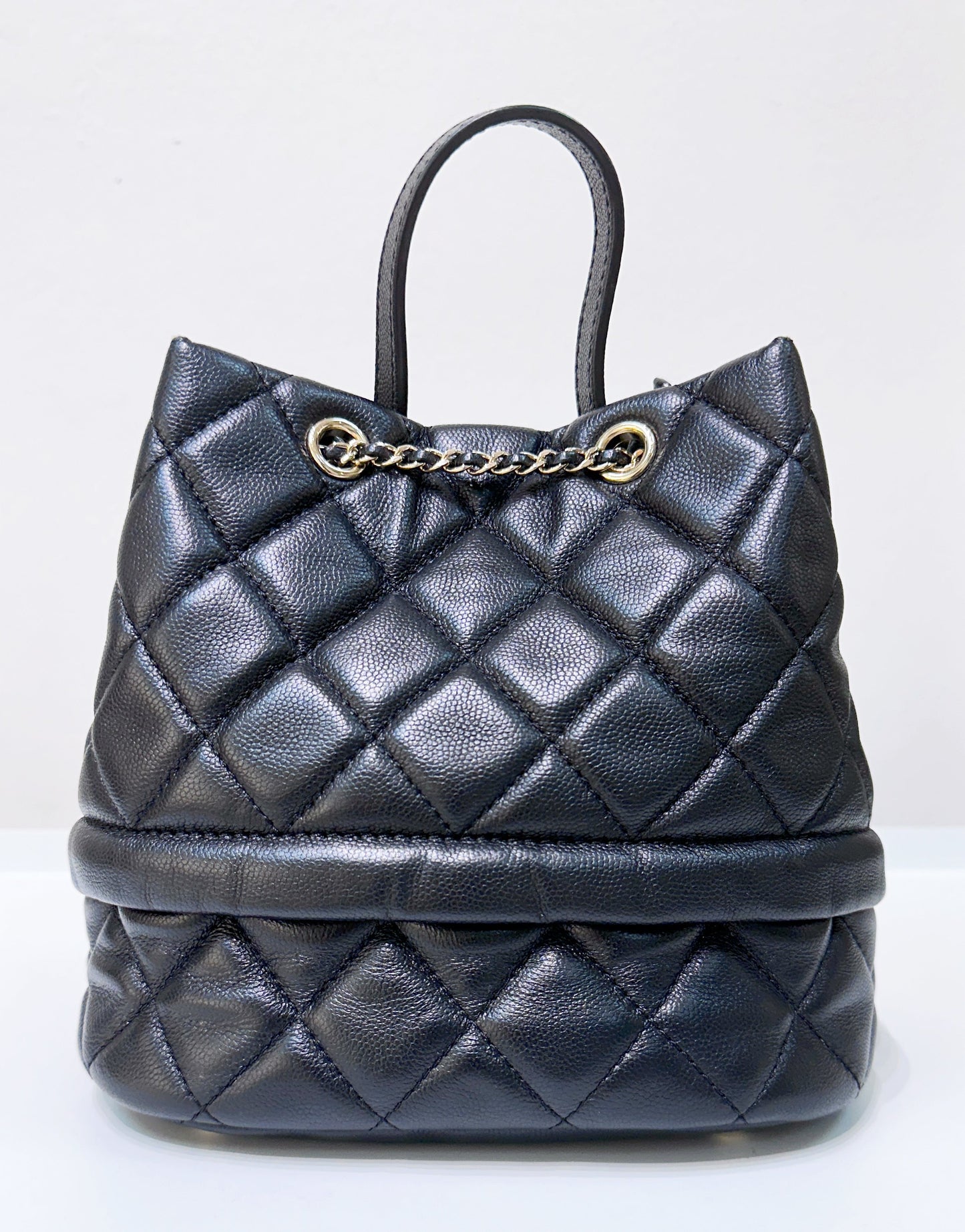 Chanel Bucket Quilted Black Handbag