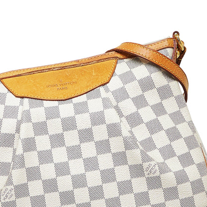 LOUIS VUITTON Damier Azur Siracusa PM Crossbody Bag