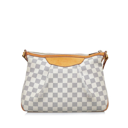 LOUIS VUITTON Damier Azur Siracusa PM Crossbody Bag