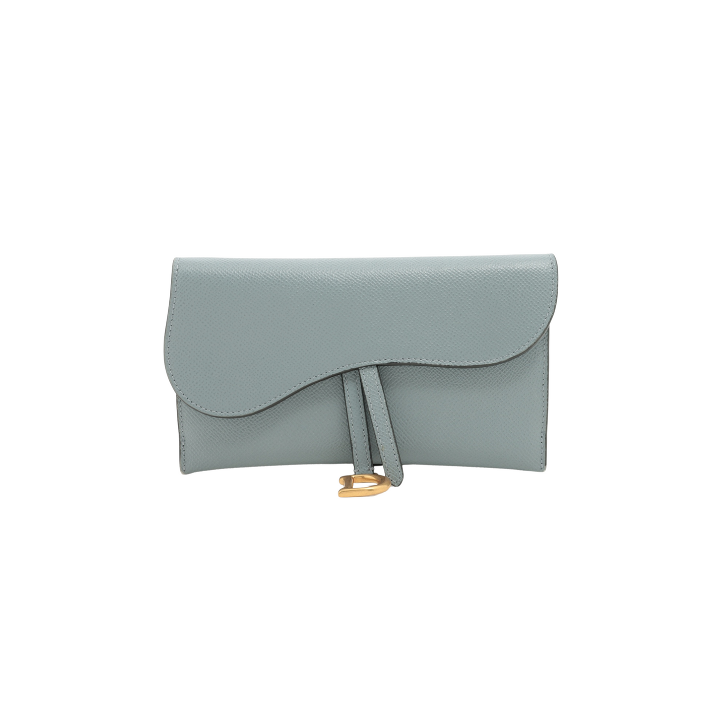 Dior Saddle Wallet with Chain Cloud Blue