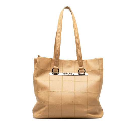 Chanel Chocolate Bar  Bag houlder Bag Beige Caviar S  CHANEL