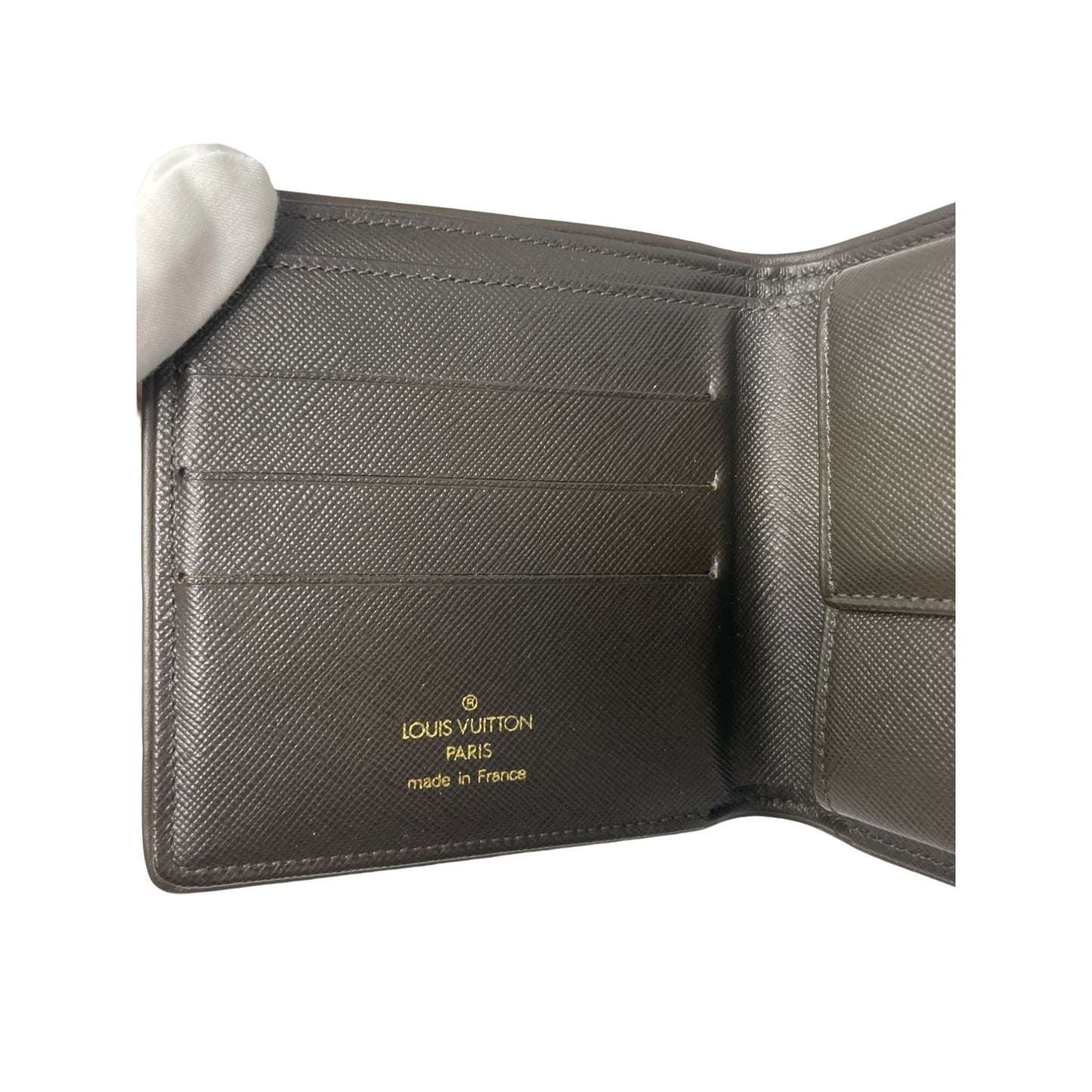 LOUIS VUITTON Louis Vuitton Monogram Mini Lin Pattern Porte-Billets Compact Wallet - Green
