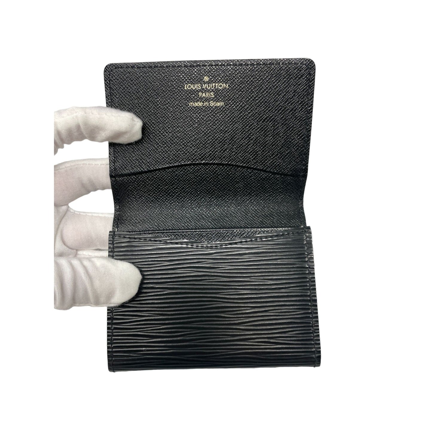 LOUIS VUITTON Louis Vuitton Epi Leather Card Case - Black