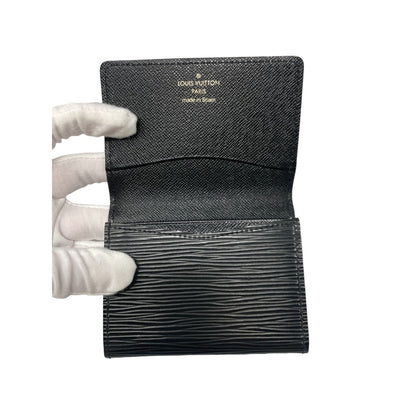 LOUIS VUITTON Louis Vuitton Epi Leather Card Case - Black