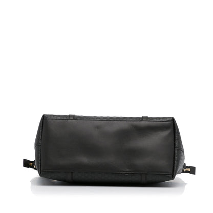 Gucci Dome Large Black Microguccisima Embossed Leather