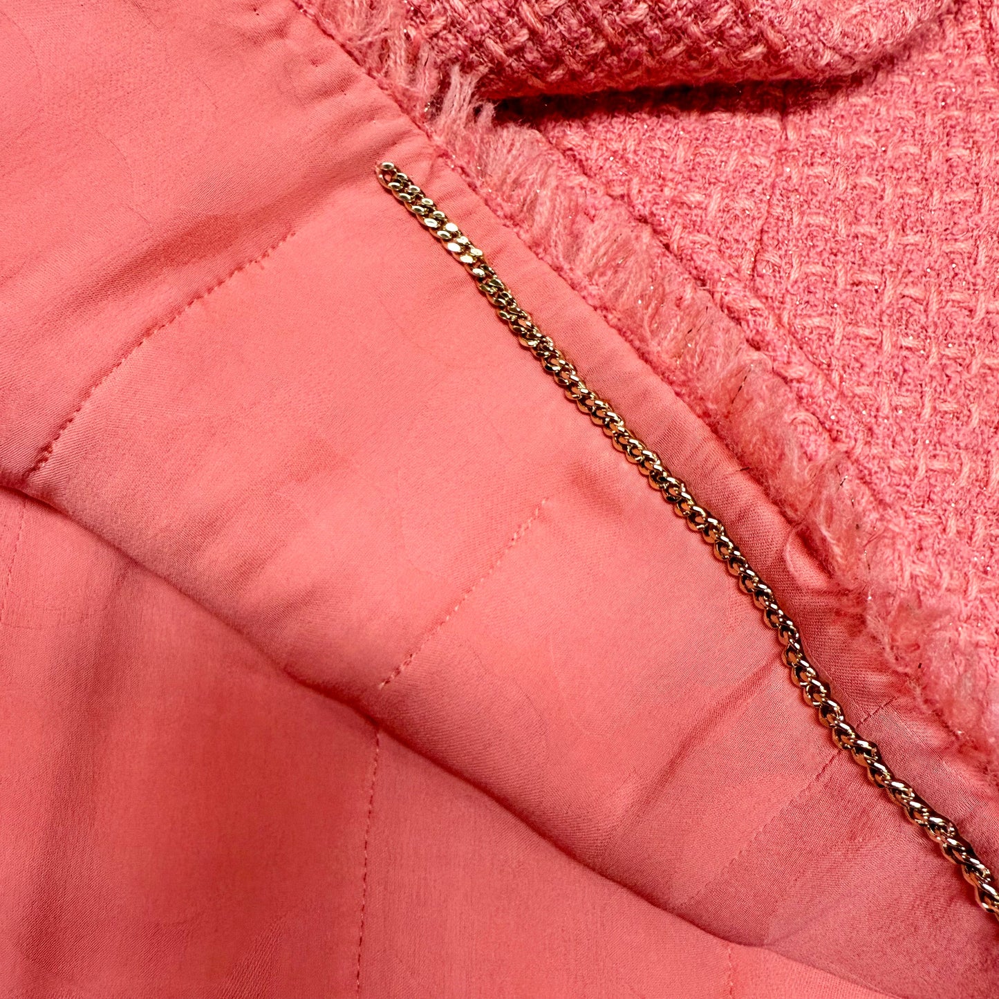 Chanel Pink Tweed Jacket 20 FW