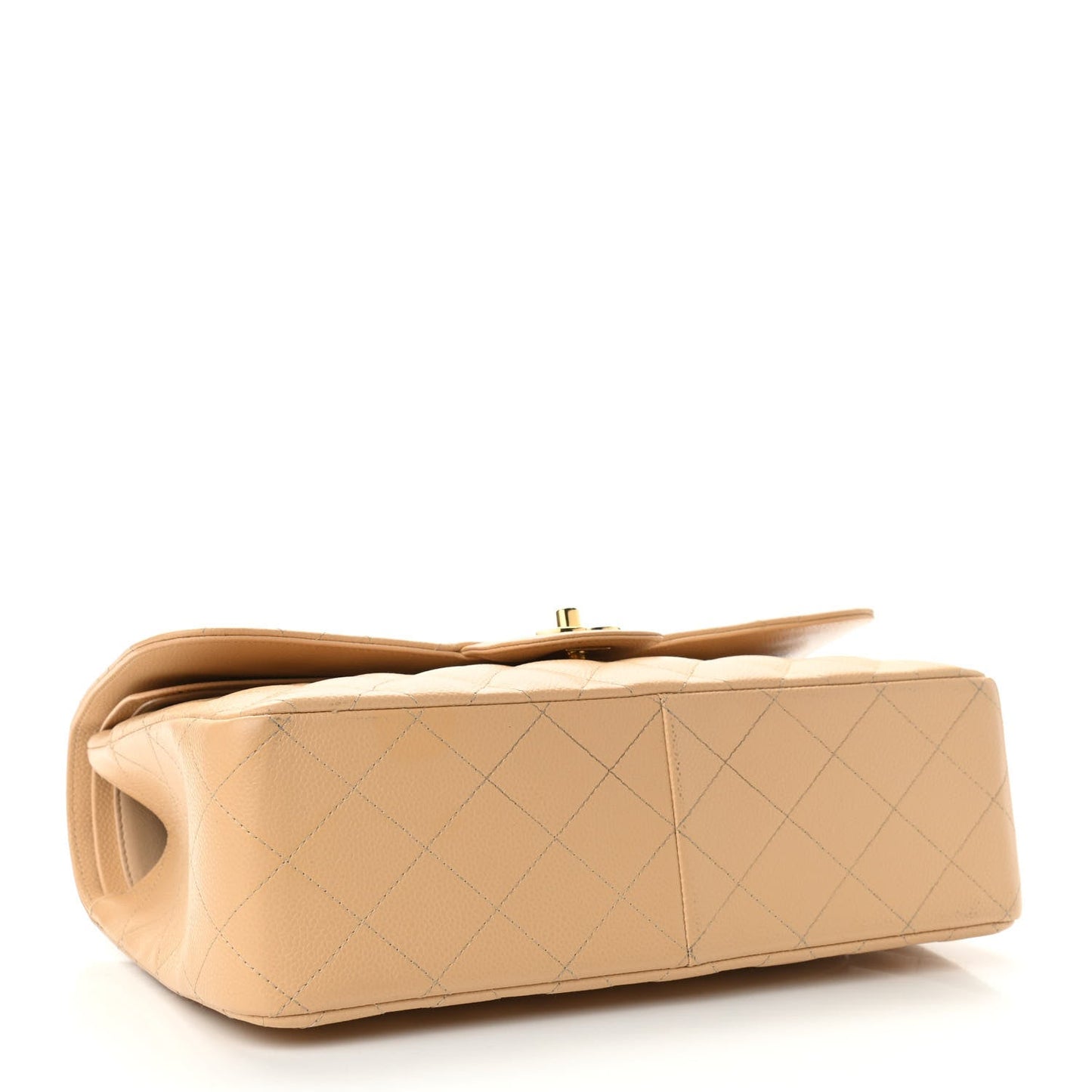 Chanel Flap Caviar Leather Gold Shoulder Bag 4