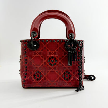 Christian Dior Cruise Collection Mini Studded Flower Ladydior Bag