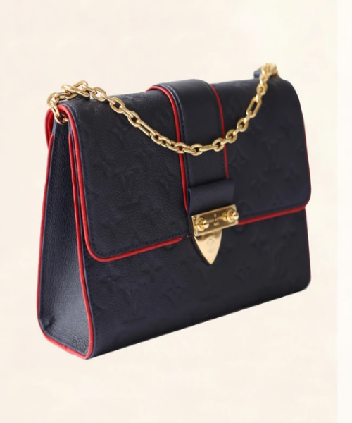Louis Vuitton Saint Sulpice PM Monogram Empreinte Leather Marine Rouge
